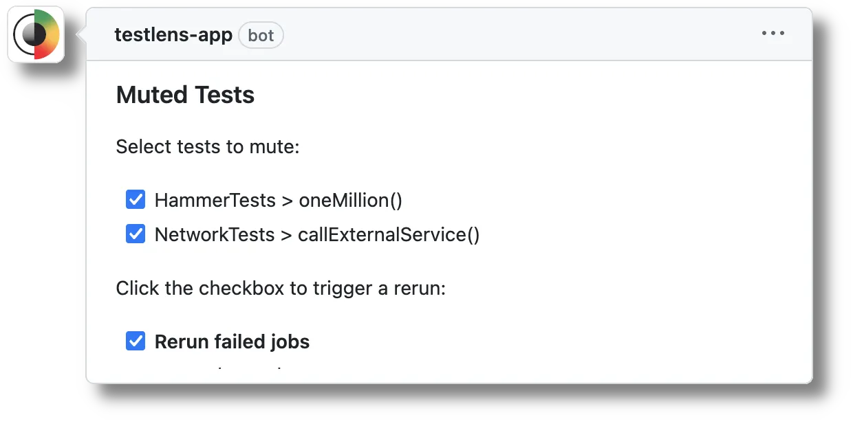 Developer mutes tests